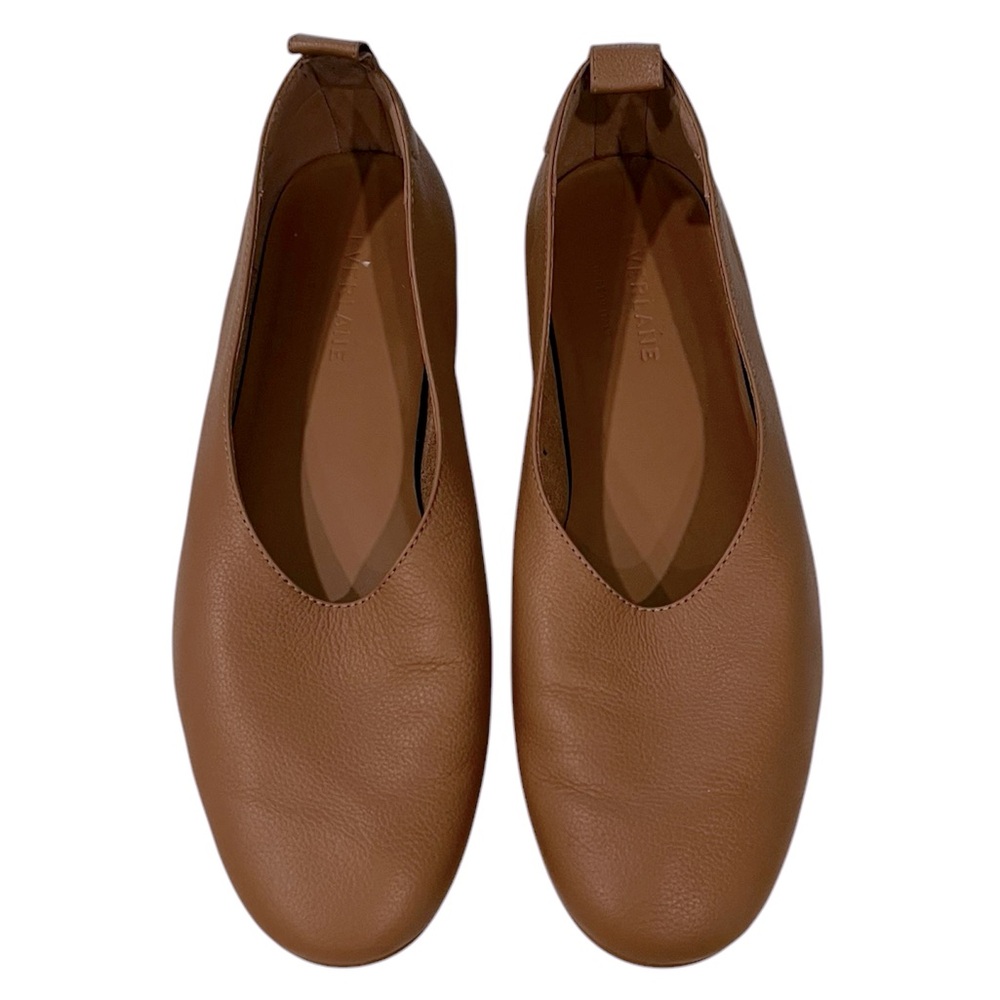 Everlane Brown Leather Slip-On Flats
